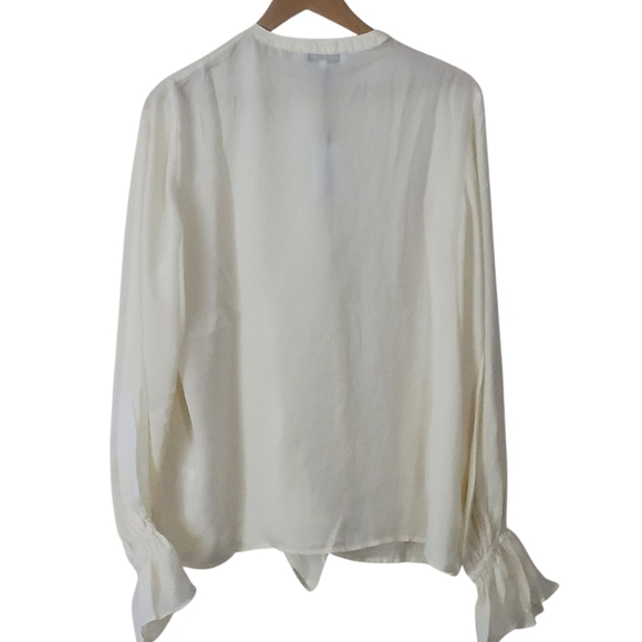 WeWoreWhat Ruffle Blouse Long Sleeve New M - Picture 4 of 10